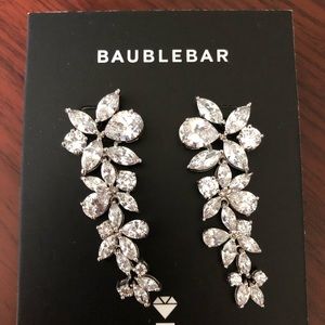 Bud cubic zirconia drops earrings